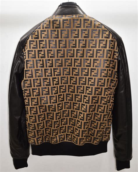 mens fendi leather jacket|Fendi bomber jacket for women.